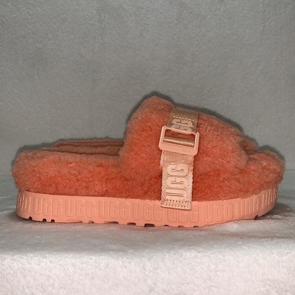 UGG FLUFFITA SLIDE BEVERLY PINK women’s size 9 - Picture 2 of 9